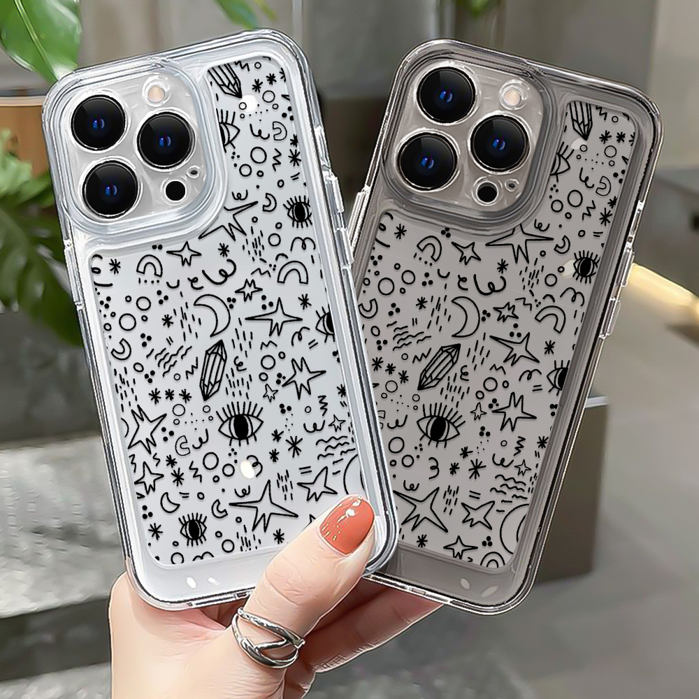 Funda Transparente Teléfono Tpu Funda Estampado Dibujos - Temu Mexico