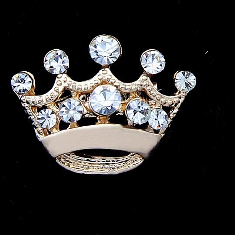 Hot Sparking Rhinestone Inlaid Crown Brooches For Women - Temu