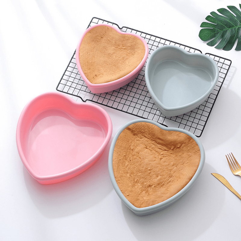 Love Heart Silicone Cake Cup Cake Mold Kitchen Baking - Temu