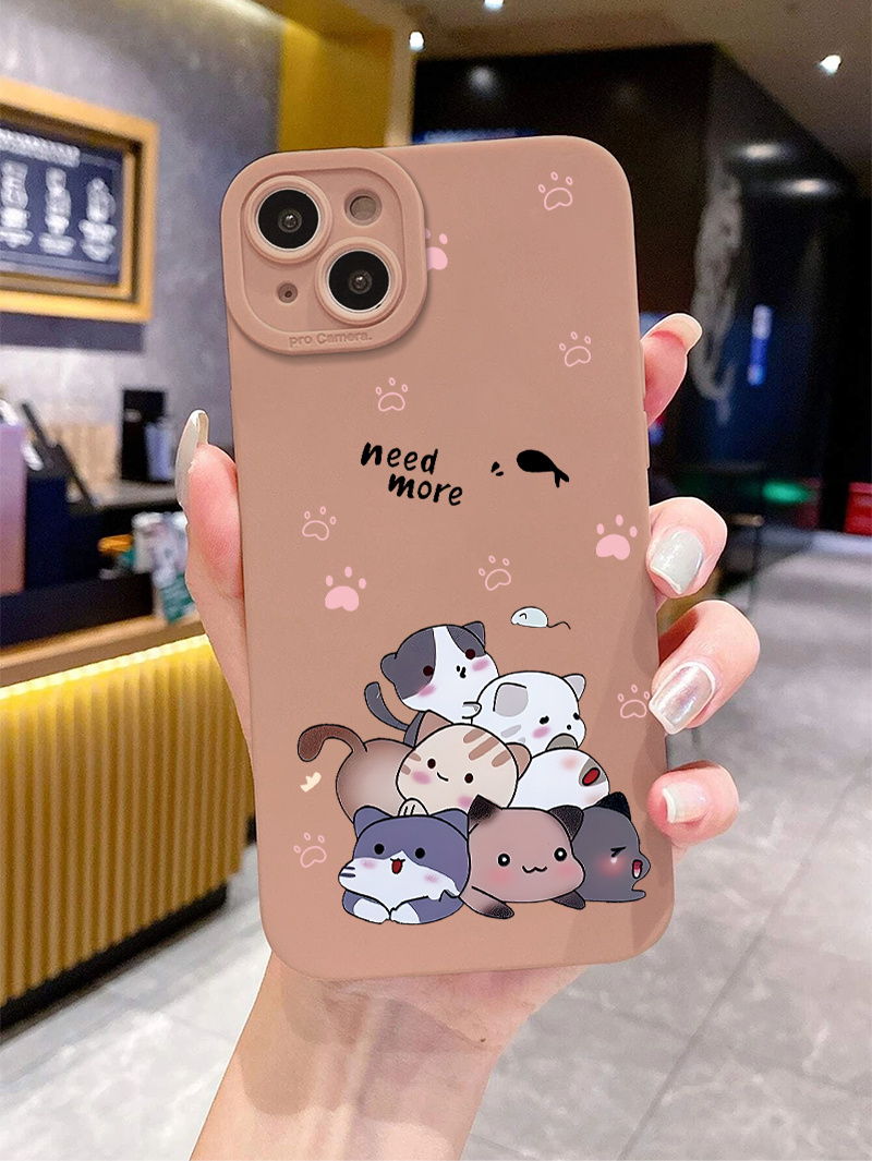 a bunch cats pattern graphic pattern anti fall phone case - Temu