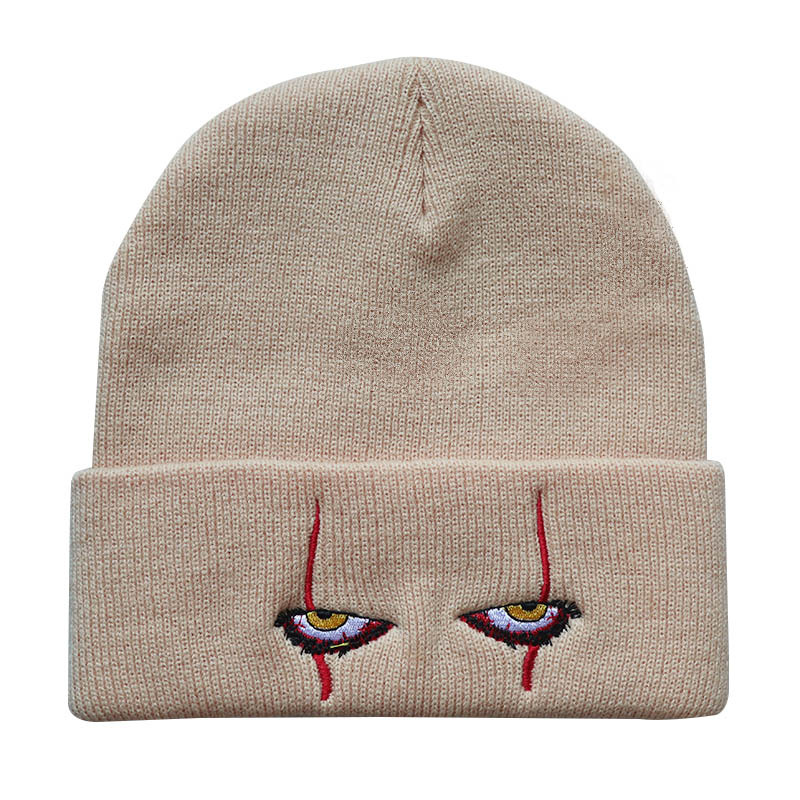 1 Gorro De Punto De Ojo De Payaso Aterrador Gorro De Invierno