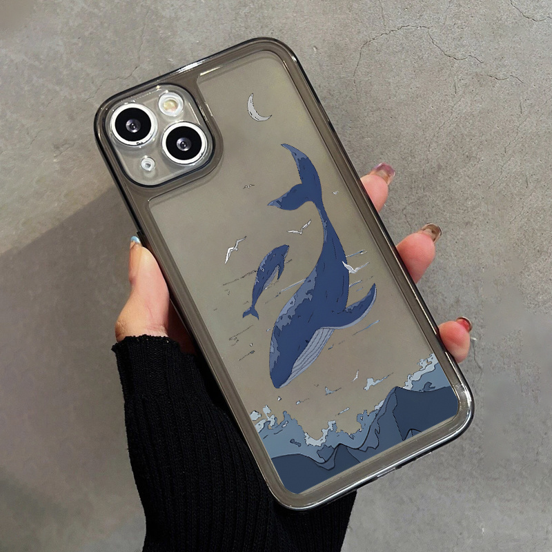 Fish Graphic Pattern Anti fall Silicon Phone Case Iphone 14 - Temu