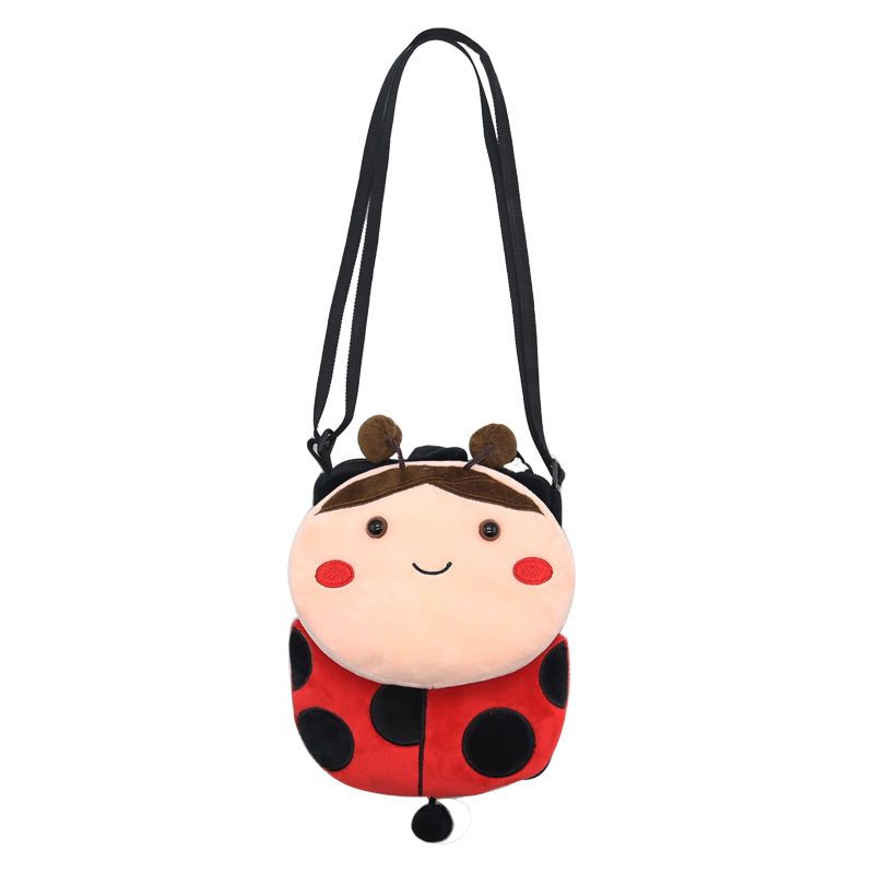 Plush Animal School Bag Shoulder Messenger Bag Coin Purse Wallet