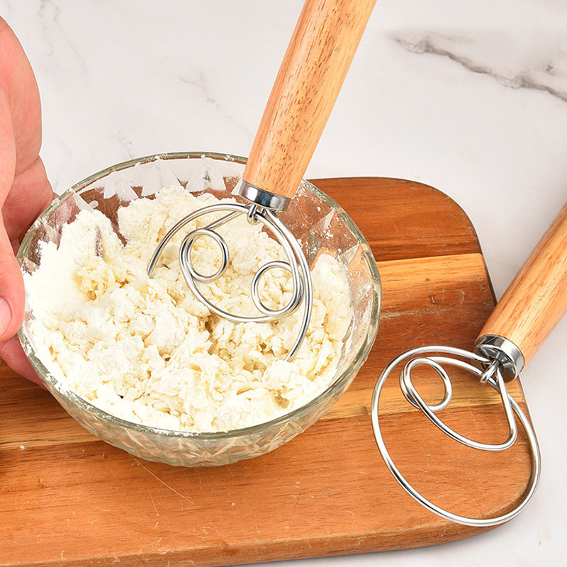 Danish Dough Whisk Large Wooden Danish Whisk For Dough With - Temu