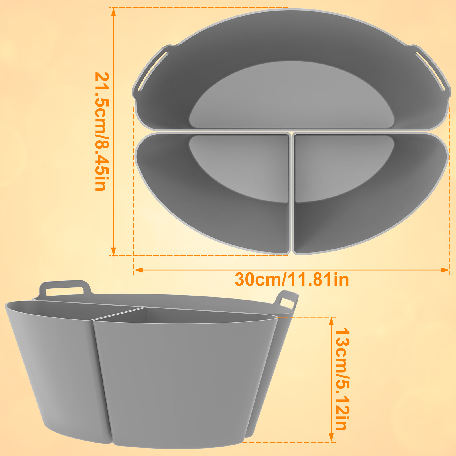 Acquista 2 pezzi divisori per fodere per pentole in silicone per