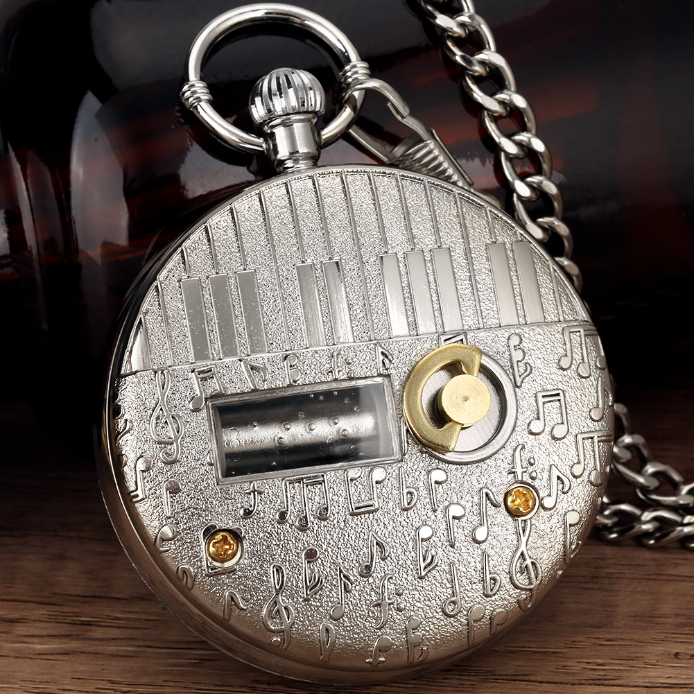 Pocket watch with chain best sale and music