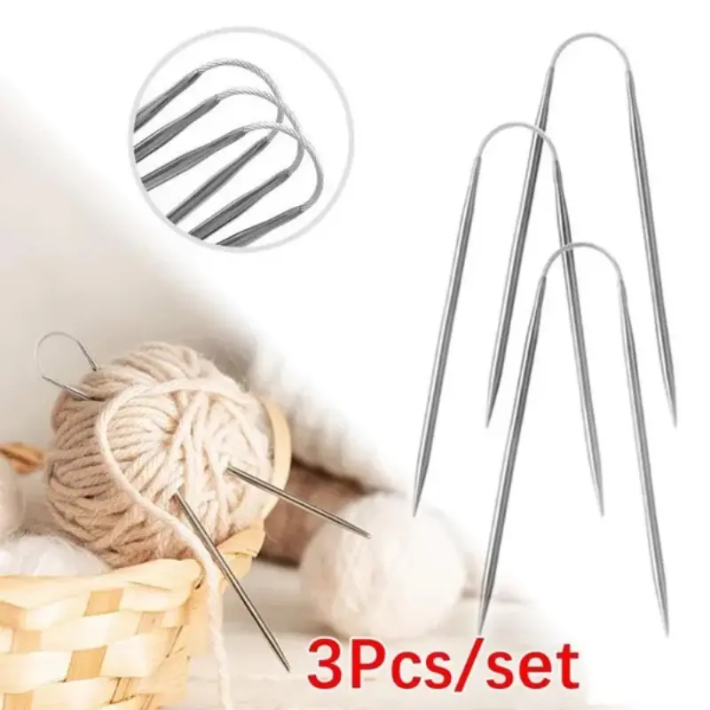 Wooden Circular Knitting Needles 3Pcs Oversized Extra Large