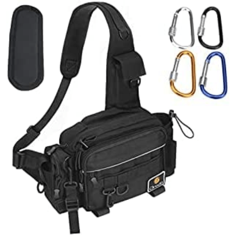 1pc Fishing Bag, Sling Fishing Bag, Waterproof And Wear-resistant Fishing  Bag, Used For Fishing Accessories, With 4 Hooks
