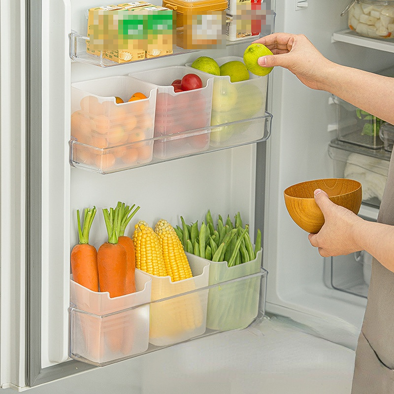1pc Refrigerator Side Door Storage Box, Fresh-keeping Container
