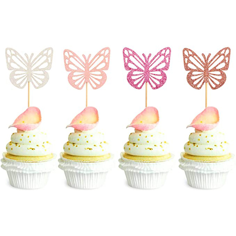 Pink Gold Butterfly Cake Toppers Cake Decorations 3d Butterfly Cupcake  Decorations For Girl Women Wedding Birthday Party Baby Shower Food  Wall(25pcs
