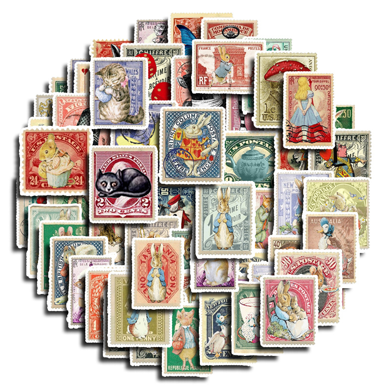 Stickers vintage pays timbres rétro valises autocollants voyage pour  scrapbooking portable bagages : : Cuisine et Maison