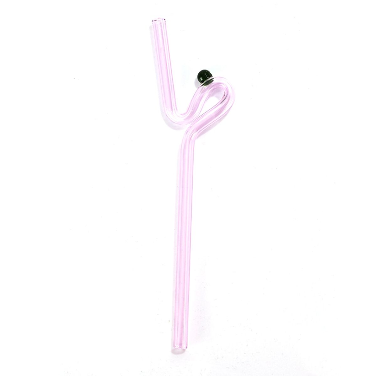 Color Glass Straws Twist Reusable Straws Heat Resistant Glass Straw  Drinking Milk Tea Long Stem Glass