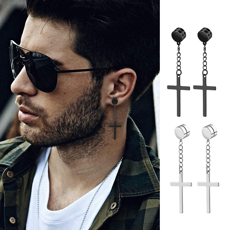 Stainless Steel Magnetic Stud Earrings for Men Women Gift Set Non  Pierced(3pair)