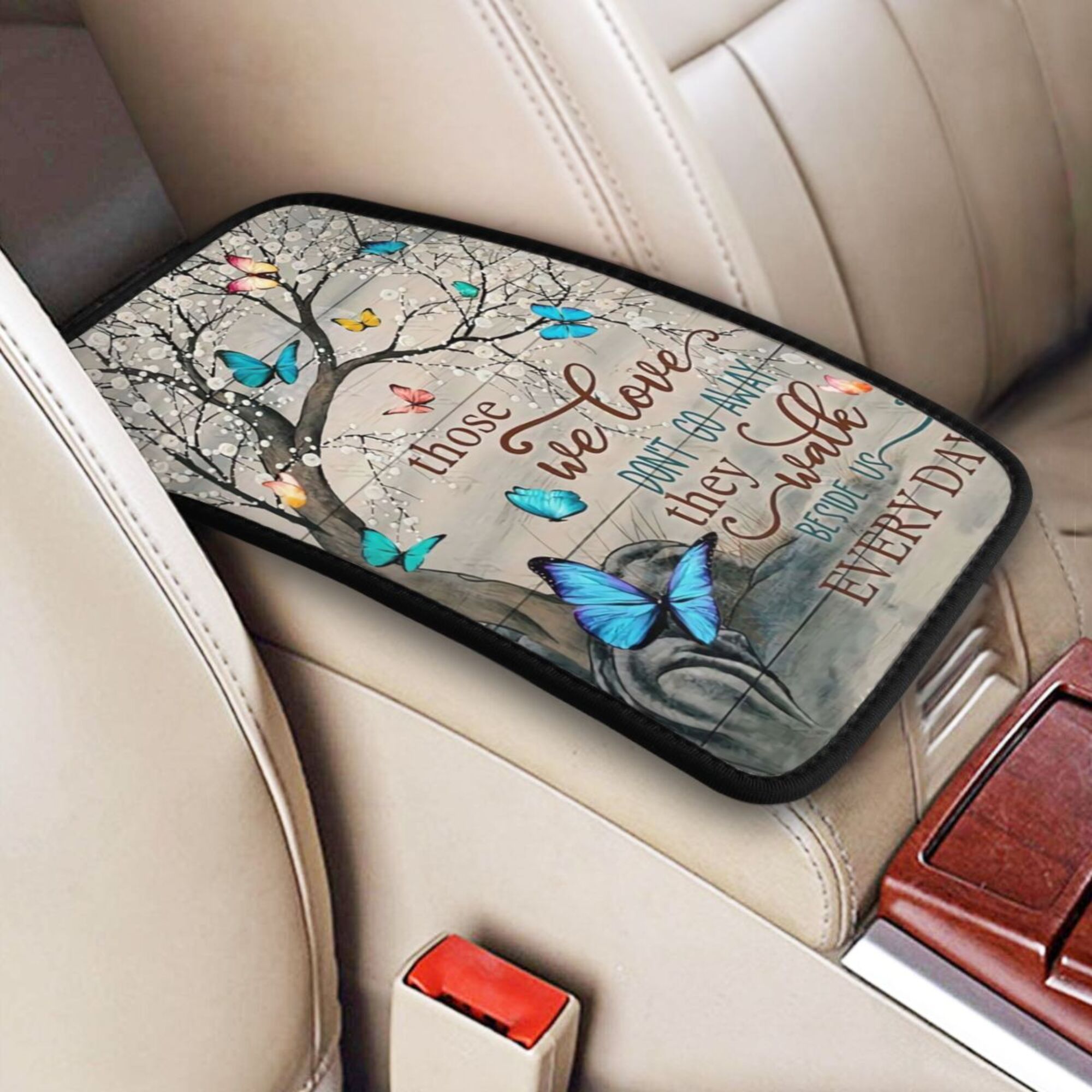 Butterfly Center Console Armrest Pad Seat Box Cover - Temu