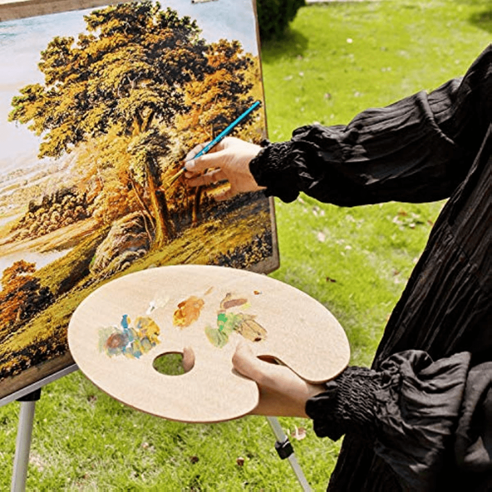 ARTIST'S PAINTING PALETTE wooden pallet painter's, oil paint, wood