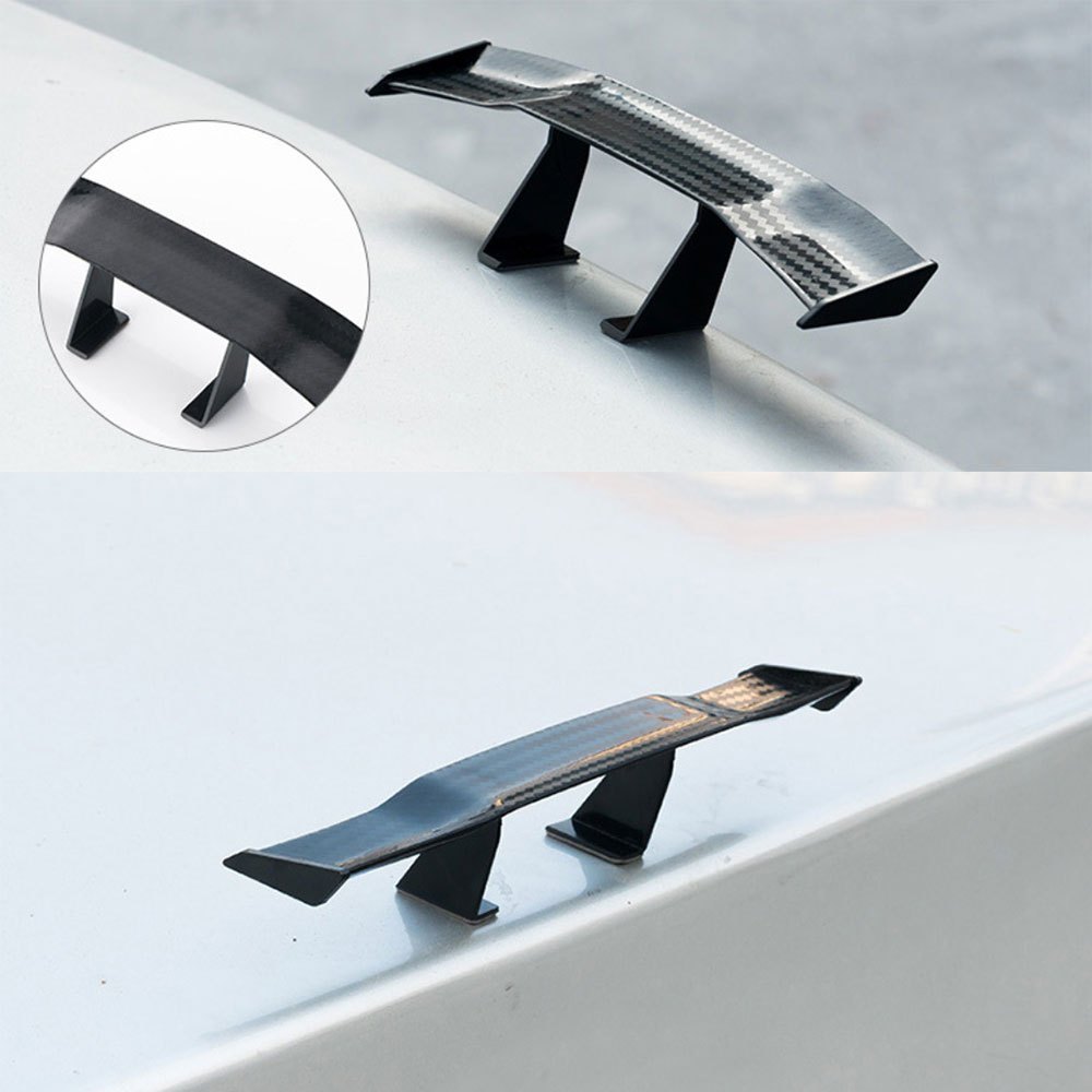 Universal Mini Car Carbon Fiber Pattern Spoiler Tail Rear Wing Car