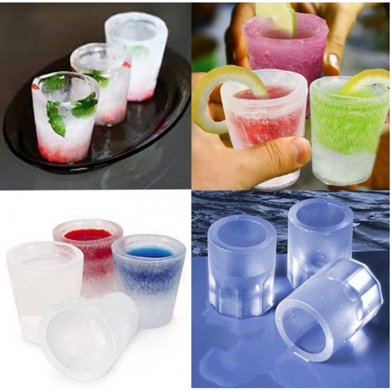 Silicone Shot Glass Ice Molds Ice Cube Trays For Freezer - Temu