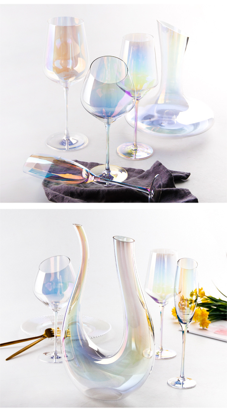 VASFFG Carafe à vin, la conception en forme de U peut fournir un effet de  ventilation puissant. Utilisez du verre de cristal sans plomb, carafe/carafe  à vin rouge soufflé à la bouche 