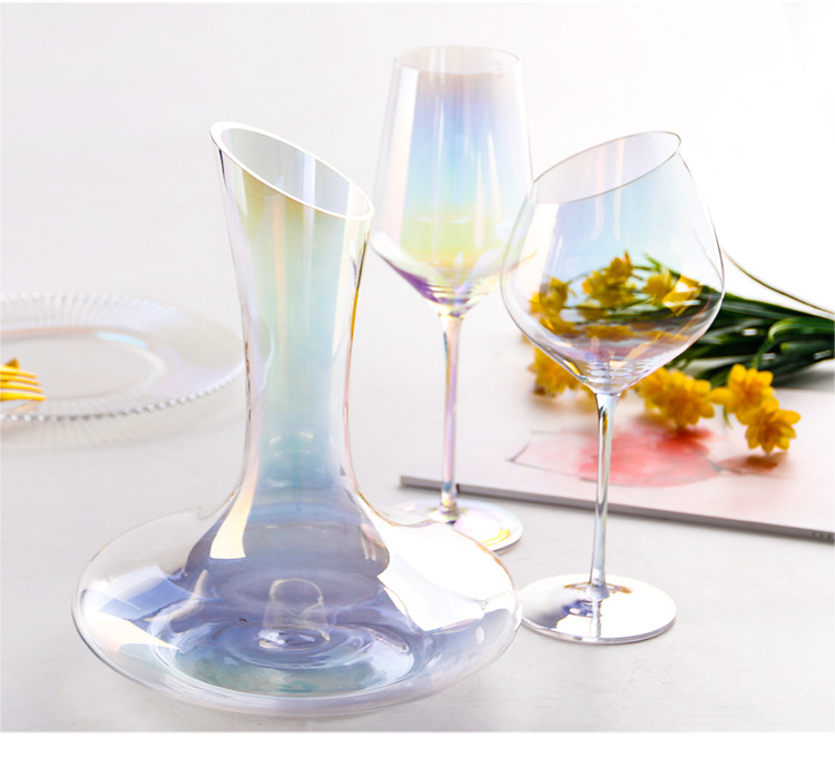 Hand Blown Rose Shaped Tulip Shaped Wine Glasses With Lead Free