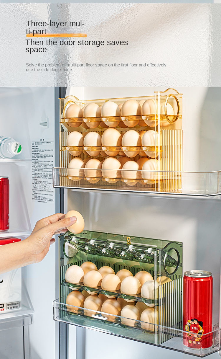 Multi layer Egg Holder For Refrigerator Rolling Egg - Temu