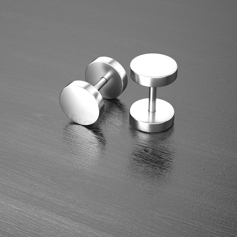 Plug Earrings Men Women Stainless Steel Studs Circle - Temu