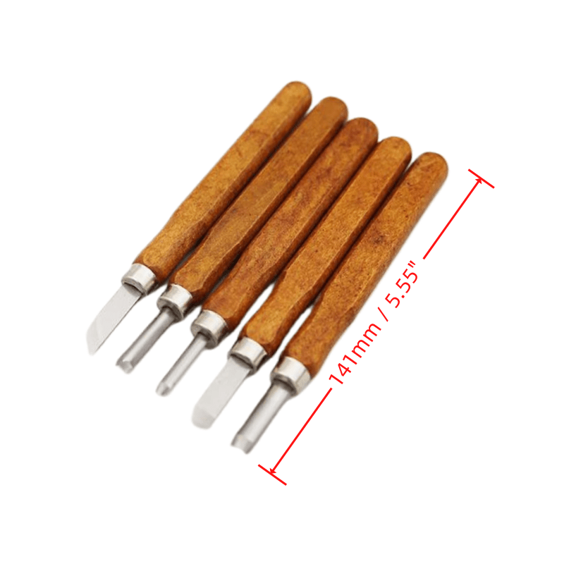 4pcs Wood Chisel, Chizzle Tools Set With Beech Handles, Chrome Vanadium  Steel Chisels For Woodworking, Carpentry, Woodworker (2.54/10.16cm