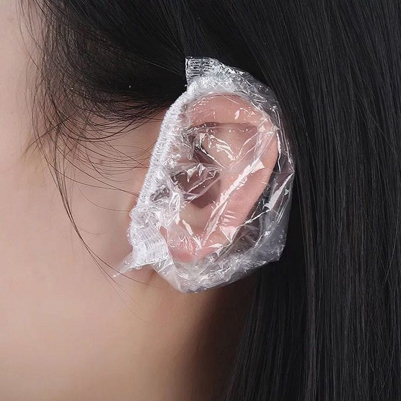 100pcs Waterproof Disposable Ear Covers for Hair Dye Shower Spa