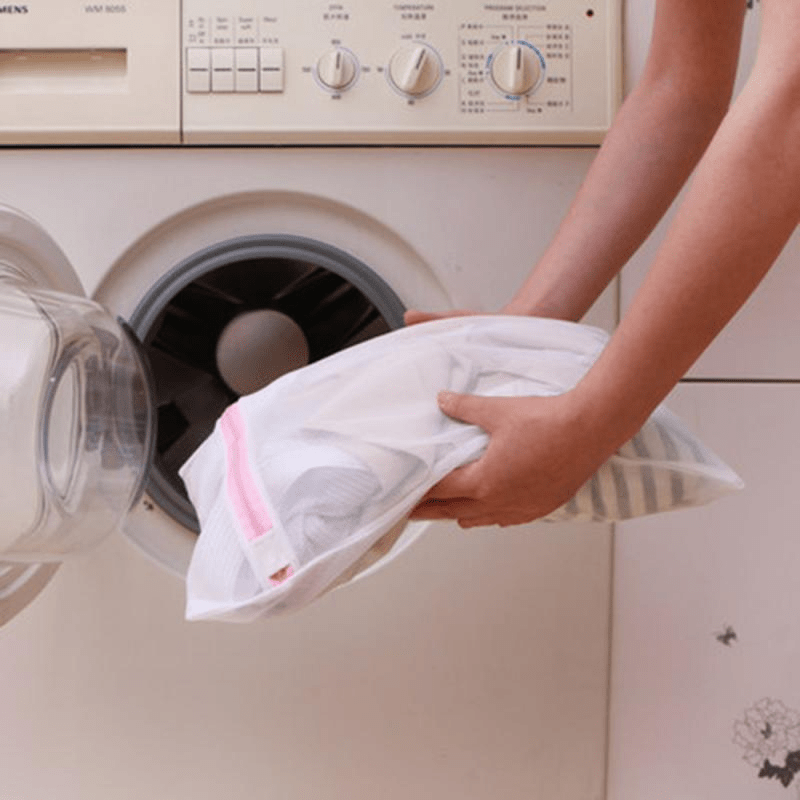 Zipper Sac à linge Machine à laver Dédié Sale Sac de lavage Sous