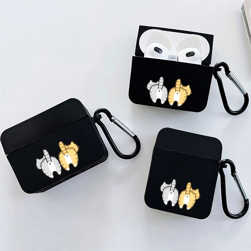 

Cat Printed Earphone Protective Case, Silicone Earphone Case For Airpods 1/2/3, Airpods Pro 1/2/3