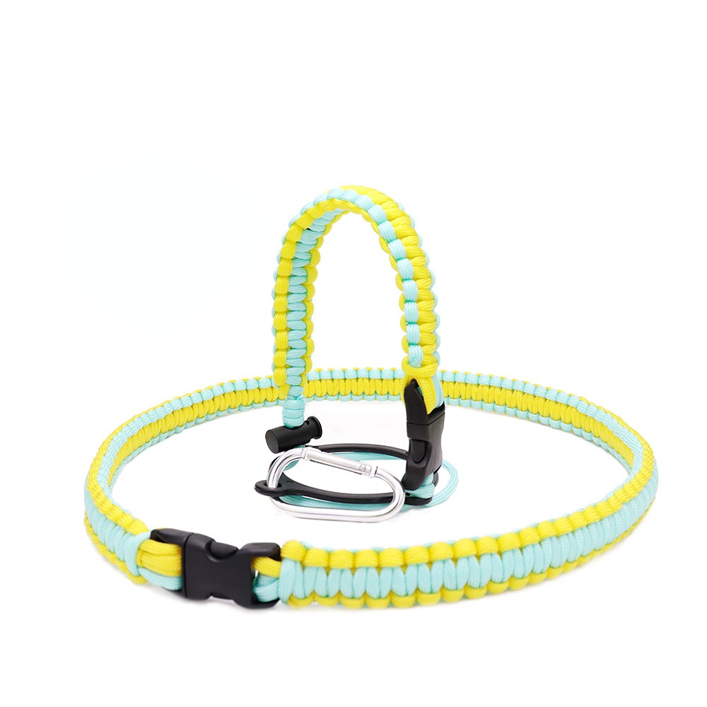 Paracord cup sleeve-green/white/gold/blue/yellow/beverage strap