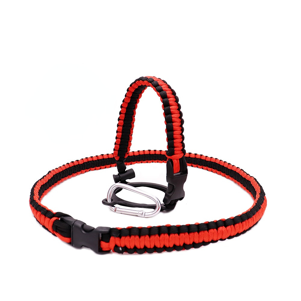 Uxcell Water Bottle Holder, Paracord Handle Strap Carrier Red, Black