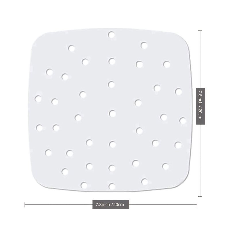 100pcs 7.8 Inches Disposable Waterproof Non-stick Square White