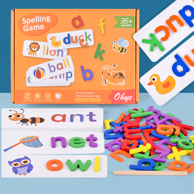 CVC Word - Juego educativo de ortografía, actividades de aprendizaje para  niños preescolares, juguetes de aprendizaje Montessori, regalos para niños