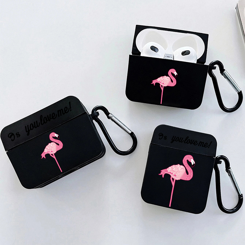 

Pink Ostrich Graphic Headphone Case For Apple Airpods1/2, Airpods3, Airpods Pro Airpods Pro (2nd Generation)