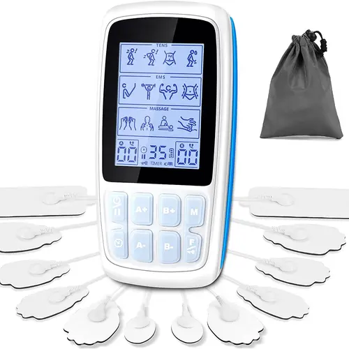 Intensity at Home TENS Unit Muscle Stimulator Bundle Pack - Includes  Specific Settings for Back Pain, Neck Pain, Body Pain - Electric Massager  for