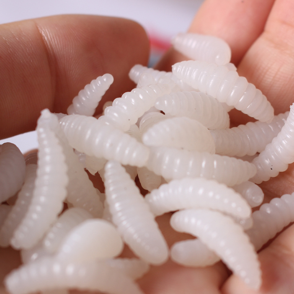 Fake Maggots - 50pcs 2cm 0.3g Maggot Grub Soft Lure Baits Smell Worms Glow  Shrimps Fishing Lures - Maggots Fishing Bait(Yellow) : Sports & Outdoors 