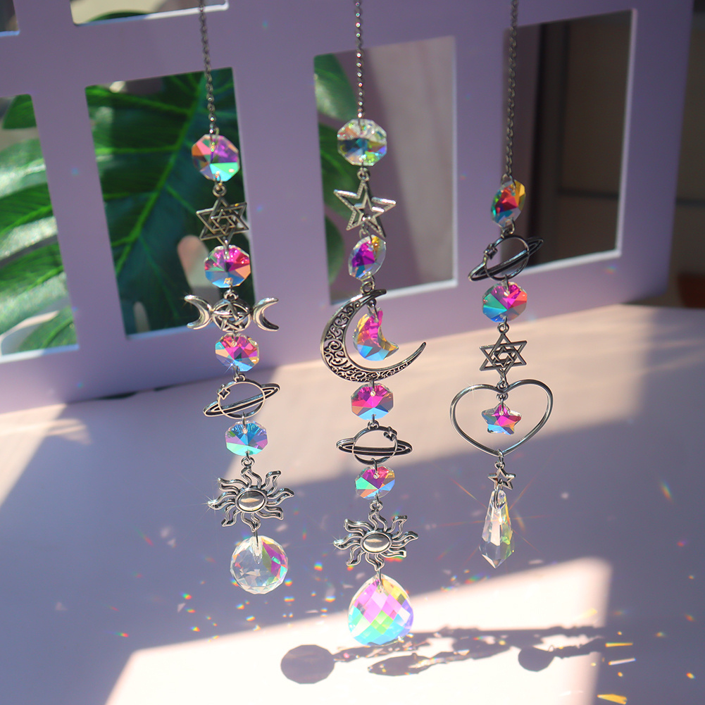 Acheter Fournitures d'éclairage fait à la main, attrape-soleil décoratif,  pendentif en cristal, carillon éolien suspendu
