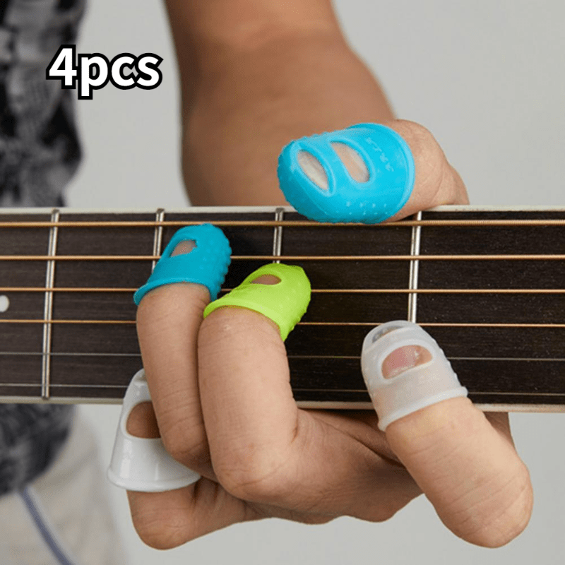 25 Pcs silicone thimble Thumb Finger Protector Guitar Finger Cots Thumb