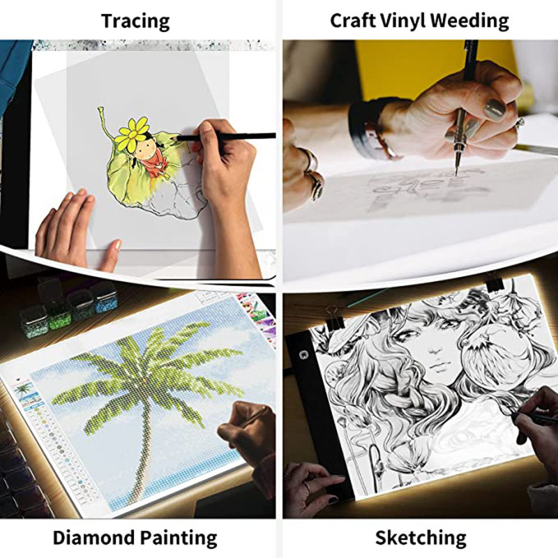 LED A3/A4/A5 Graphic Tablet Light Pad Digital Tablet Copyboard with 3-level  Adjustable Brightness for Tracing Drawing Copying Viewing DIY Art Craft Diamond  Painting Supplies