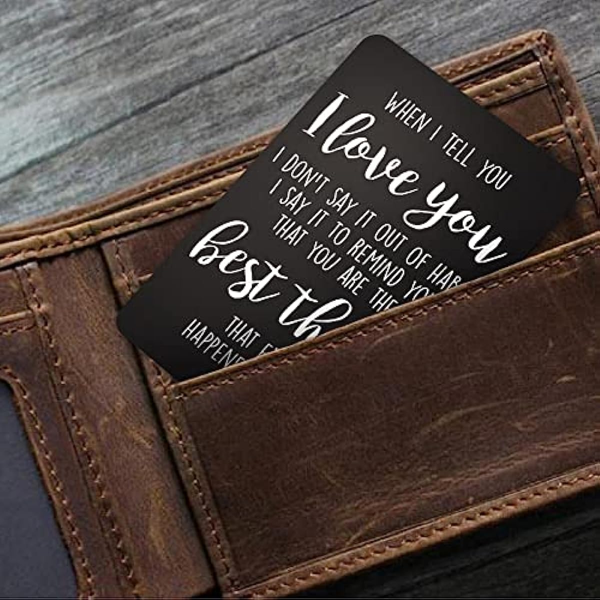 Engraved Wallet Valentines Day Gift Mens Wallet Anniversary 