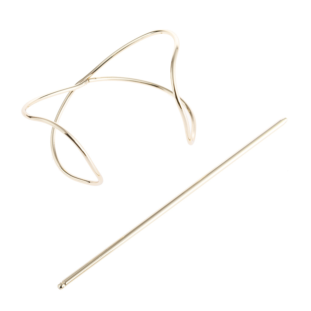 's Bohemian Irregularly Curved Hairpin Bun With Hair Accessory