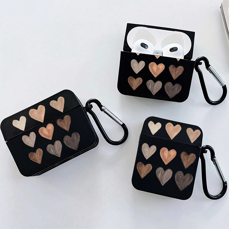 

Stylish Heart Graphic Pattern Headphone Case For Airpods 1/2/3/pro (2nd Gen) - Perfect Protection & Comfort