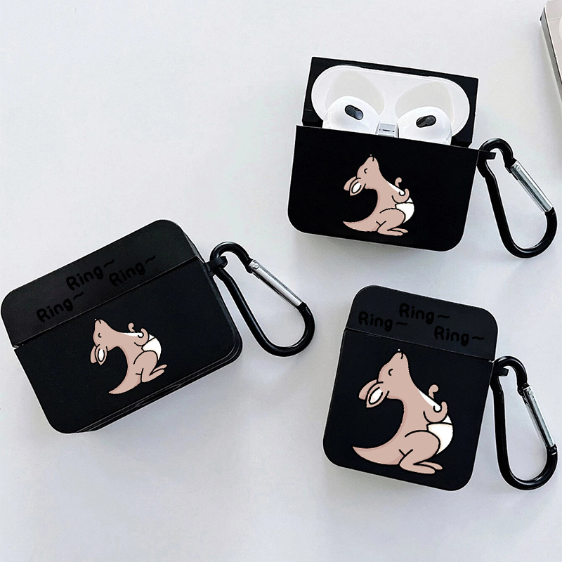 

Brown Kangaroo Graphic Pattern Headphone Case For Apple Airpods1/2, Airpods3, Airpods Pro Airpods Pro (2nd Generation)