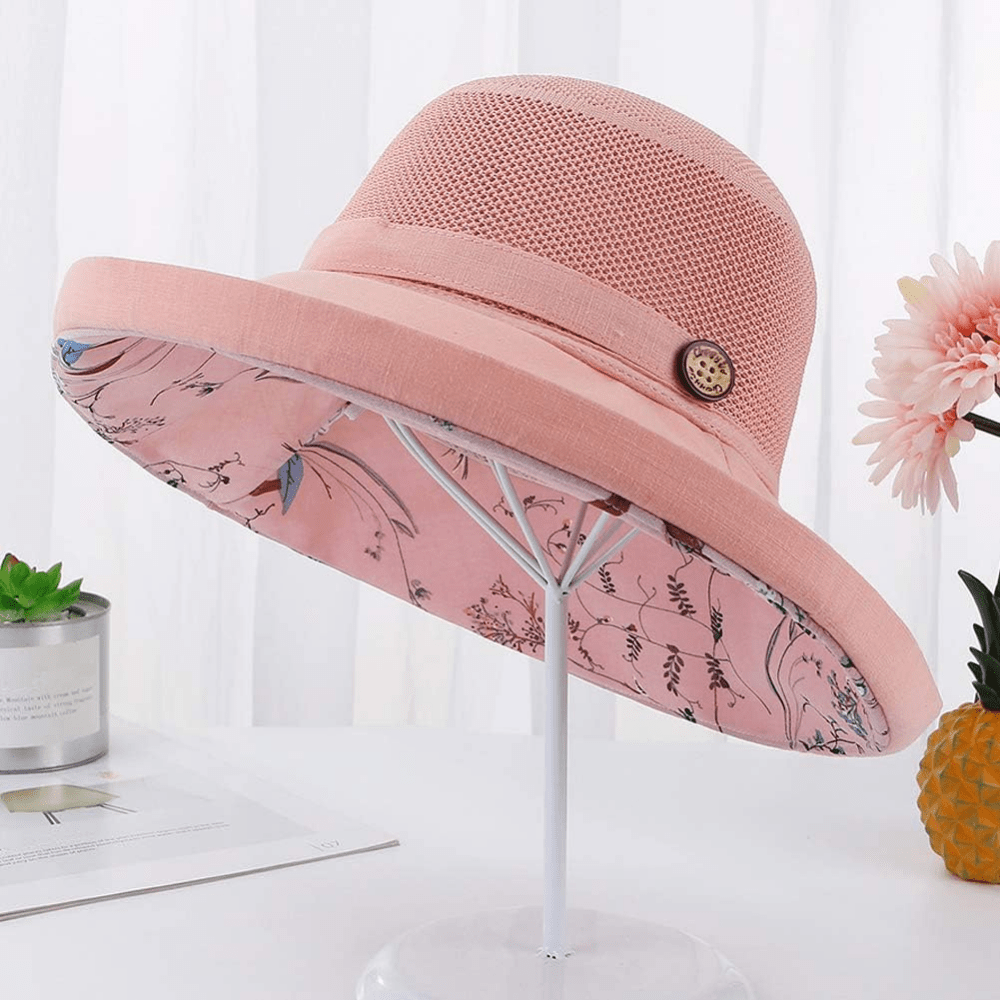 Breathable Mesh Bucket Hat Sun Protection Packable Basin Hat for Outdoor