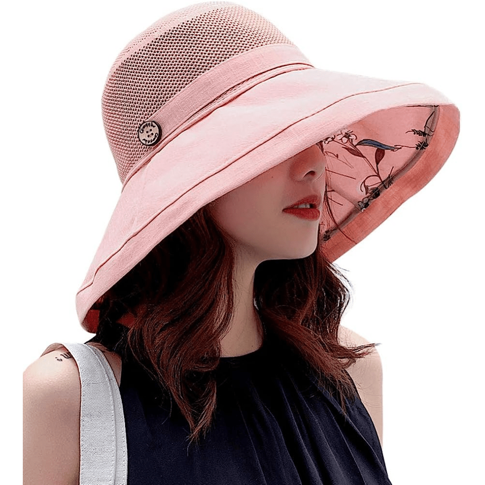 Breathable Mesh Bucket Hat Sun Protection Packable Basin Hat for Outdoor
