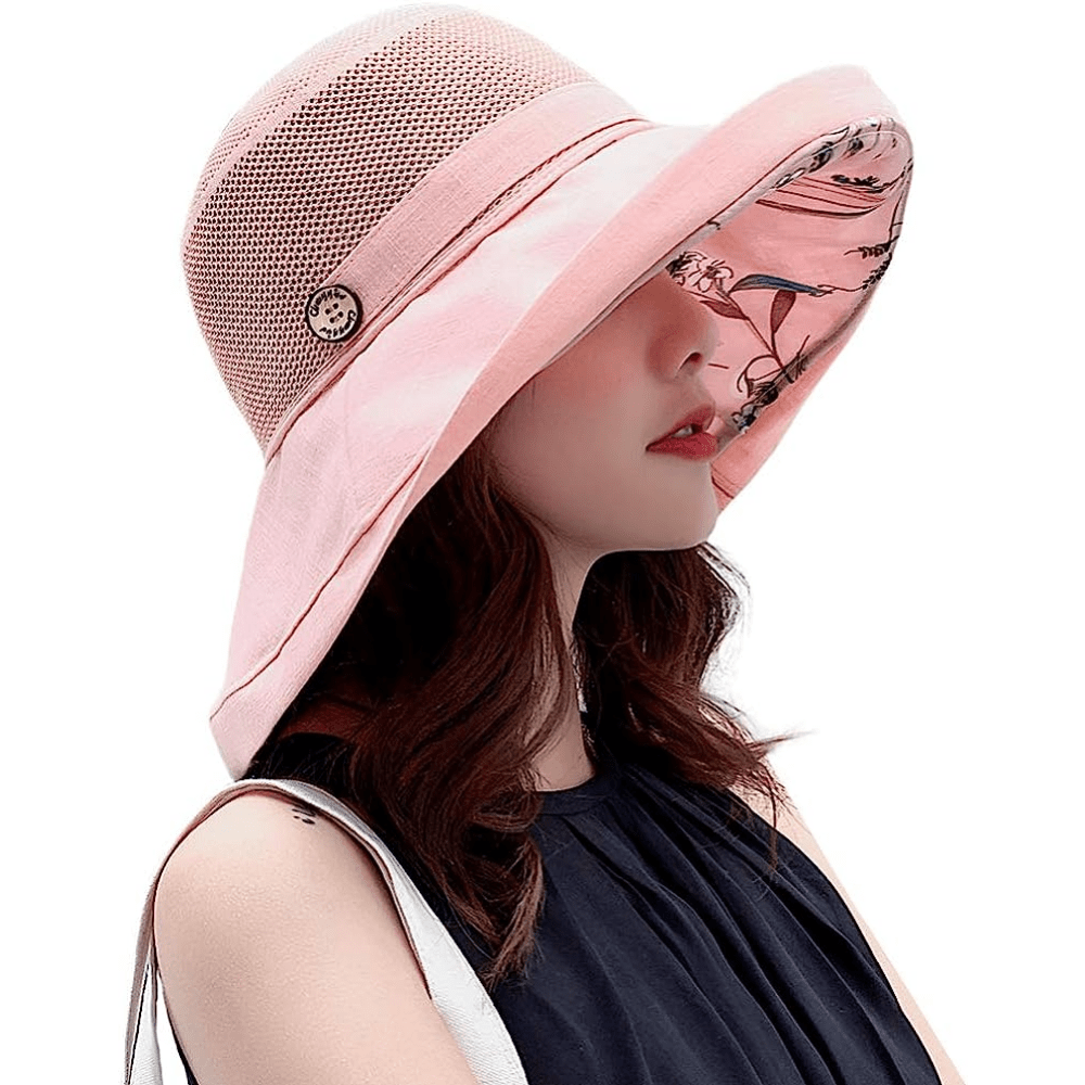 Breathable Mesh Bucket Hat Sun Protection Packable Basin Hat for Outdoor