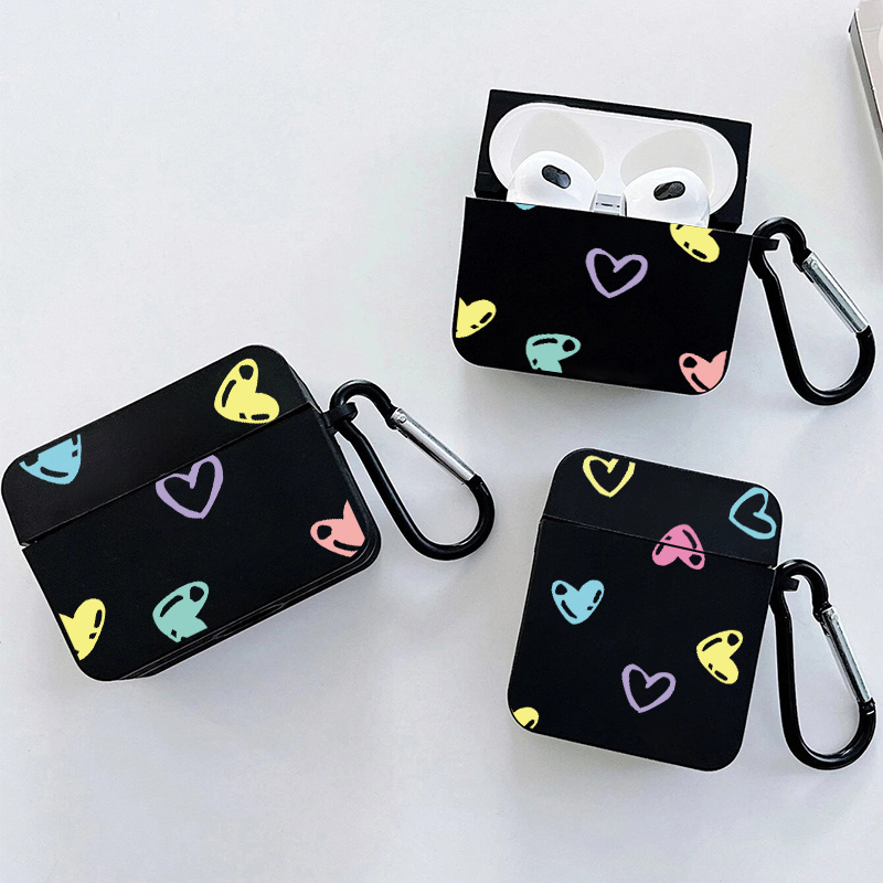 

Colorful Heart Graphic Pattern Headphone Case For Apple Airpods1/2, Airpods3, Airpods Pro Airpods Pro (2nd Generation)