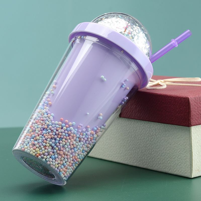 Glitter Drinking Straw Cup Straw Plastic Cup - Temu