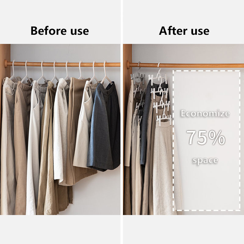5pcs Trouser Rack Anti Explosion Pleat Storage