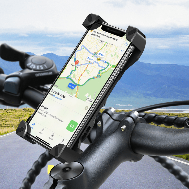 

Bicycle Phone Holder For Iphone Samsung Motorcycle Mobile Cellphone Holder Bike Handlebar Clip Stand Gps Mount Bracket